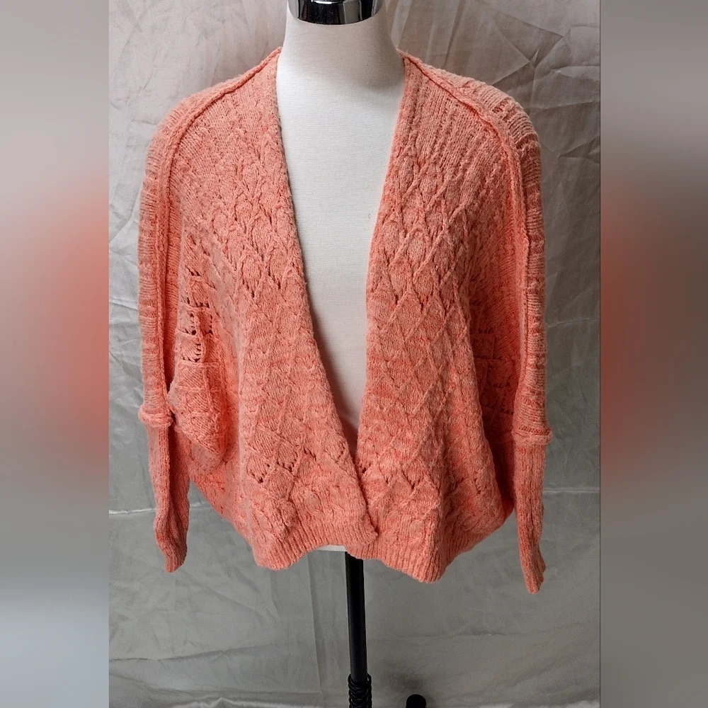 Free People Oversized Sunset Cruise Cardigan Orange Pinched Cheeks Xsmall